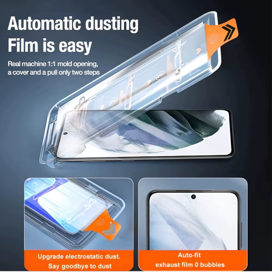 NNBILI 3er-Pack Displayschutzfolie aus gehärtetem Glas für Samsung Galaxy S26 Ultra S26 S25 S24 S23 S22 S21 Plus, transparent, mit Ein-Klick-Installation - Bild 2