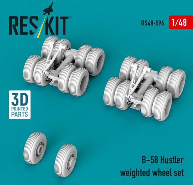 ResKit Models B-58 Hustler, Weighted wheel set, 3D Printed - Bild 1
