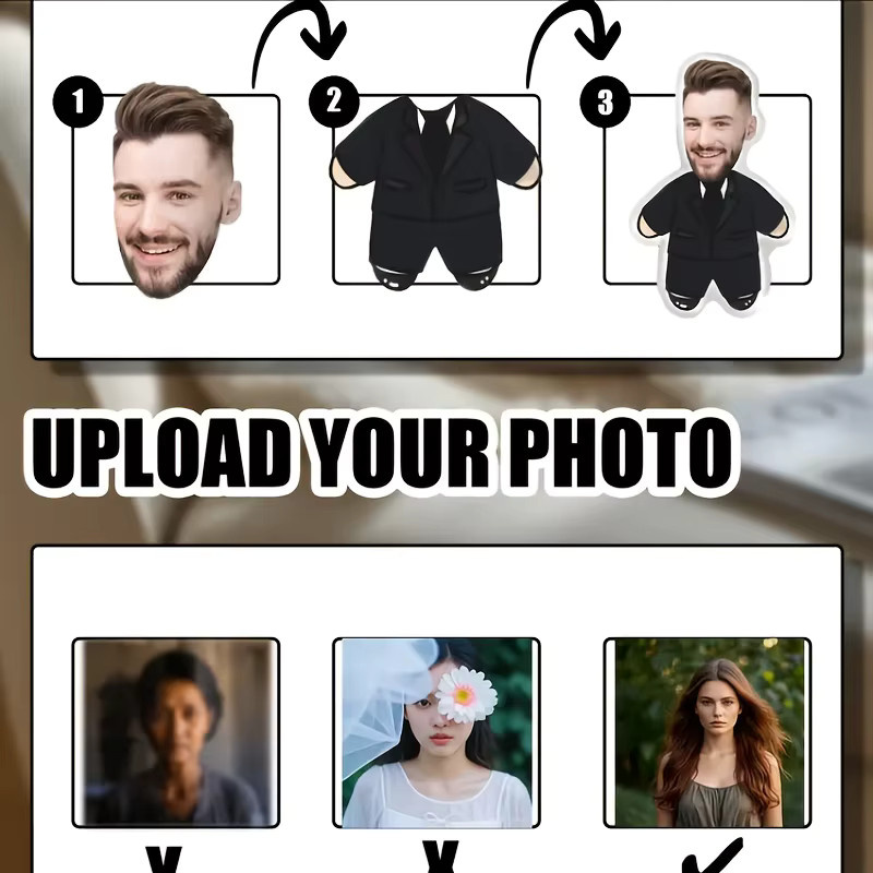 Personalisiertes Plüschkissen mit deinem eigenen Foto auf beiden Seiten aus weichem Stoff - Bild 4