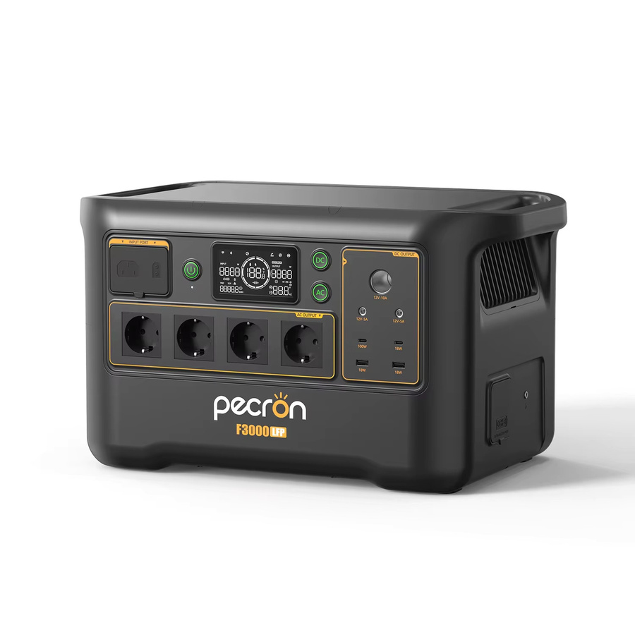 PECRON F3000LFP Tragbare Powerstation mit 3072 Wh Kapazität, 3600 W Leistung und langlebiger LiFePO4-Batterie inklusive 20 ms USV-Funktion - Bild 2
