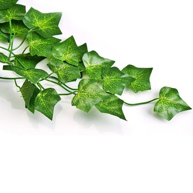 Uflower Künstliche Efeu-Girlande aus Seide, Grüne Hängepflanze für Hochzeit, Garten und Heim, Länge: 200 cm - Bild 1
