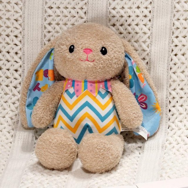 Yiran Health & Beauty Hase Plüschtier, Weiß Grau Braun, 30cm - Bild 1