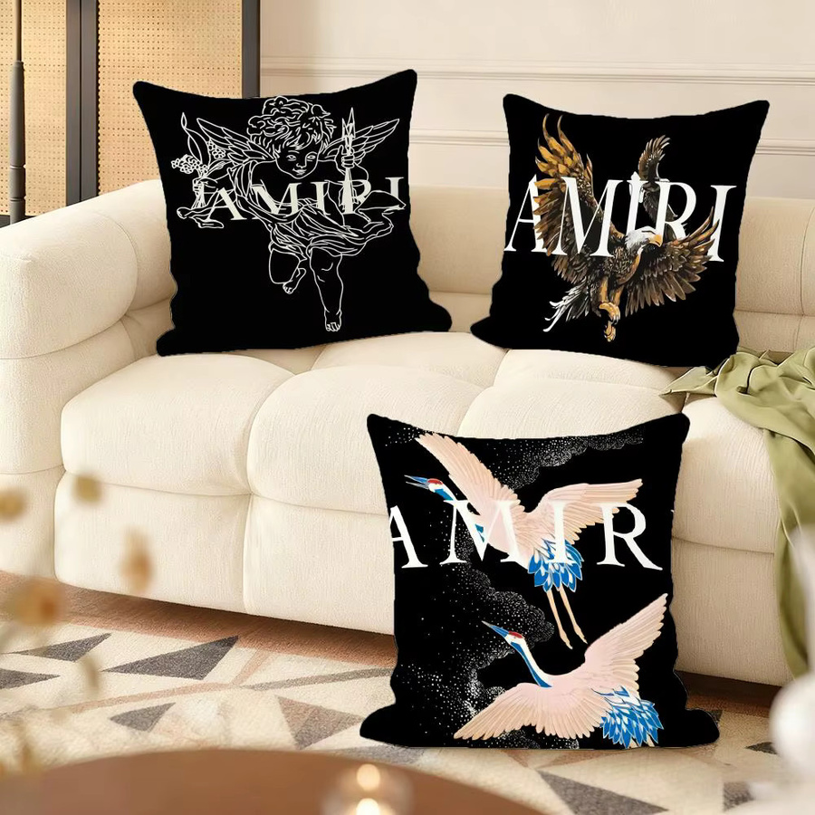 A-AMIRI Kunst-Kissenbezug aus seidigem Kurzplüsch mit Grafik-Tierprint, quadratisch, Schwarz/Weiß, B/T/H: 30 x 30 x 30 cm - Bild 3