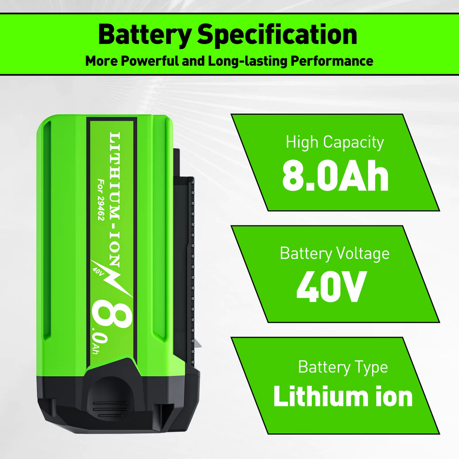 GreenWorks Ersatz-Akku 40V für Rasenmäher und Elektrowerkzeuge, kompatibel mit 29462, 29472 und 29282 - Bild 6