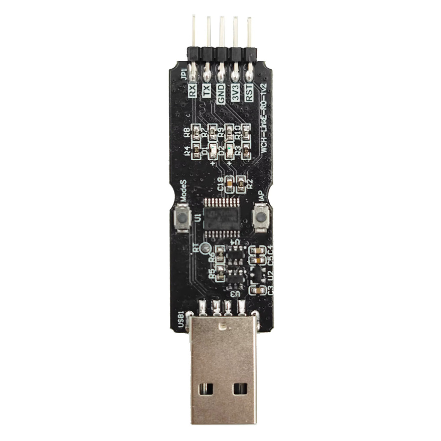 QSZNTEC USB-C Debugger für RISC-V und ARM Architektur mit SWD-Schnittstelle und serieller Port, Schwarz - Bild 2