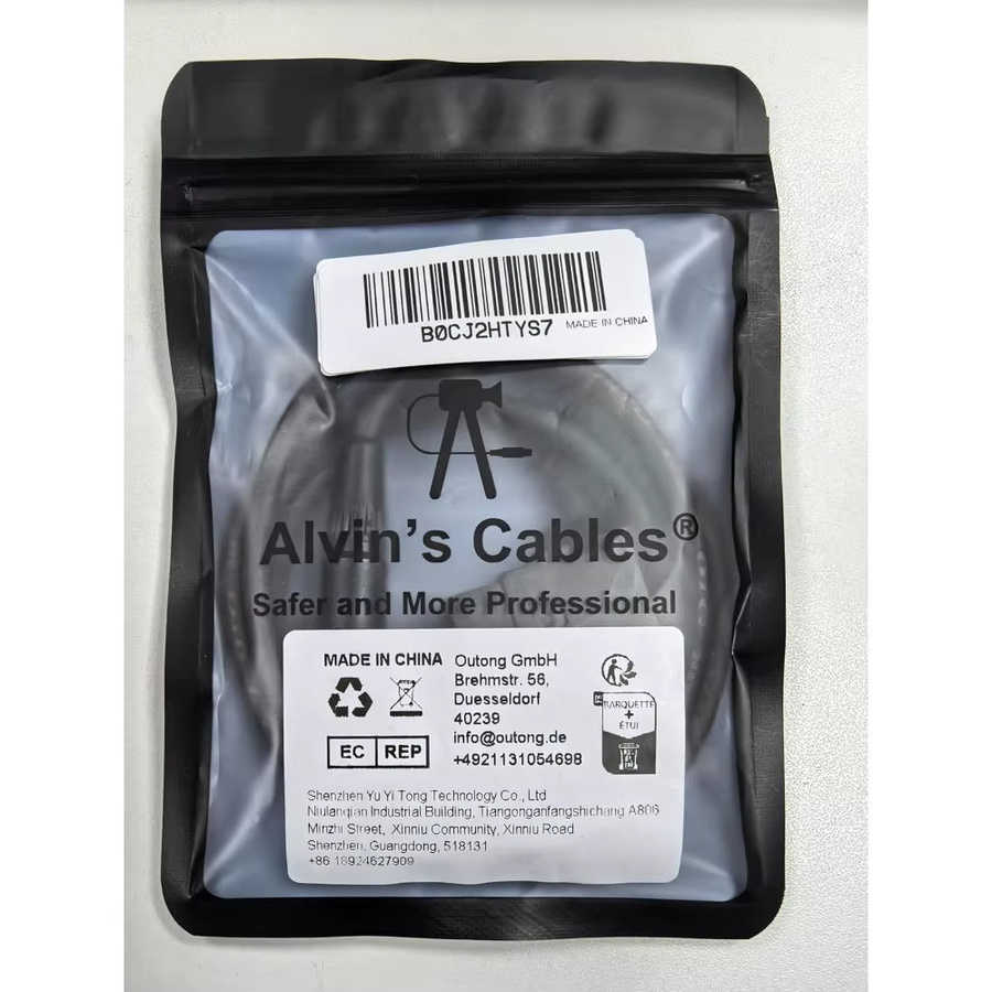 Alvin's Cables EN-EL14 Dummy-Akku mit USB-C Spiralkabel Netzteil für Nikon D3100 D3200 D3300 Kameras in Schwarz - Bild 4