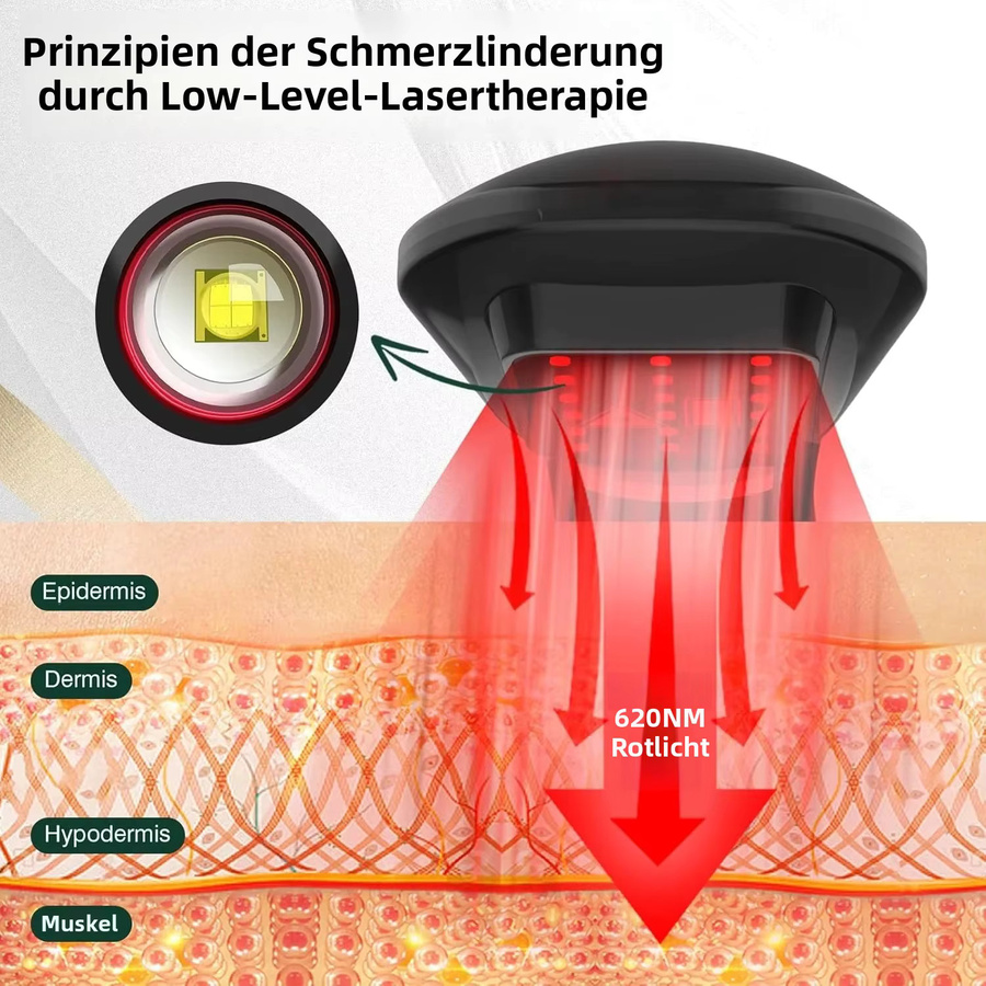 KTS Lasertherapiegerät Rotlichttherapie, Schwarz, Rot - Bild 3