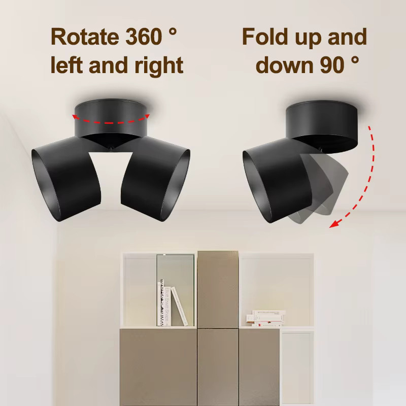 CHENBEN LED-Einbauleuchte Schwarz mit 3 Farben und verstellbarem Spotlight für Wohnzimmer und Küche - Bild 3