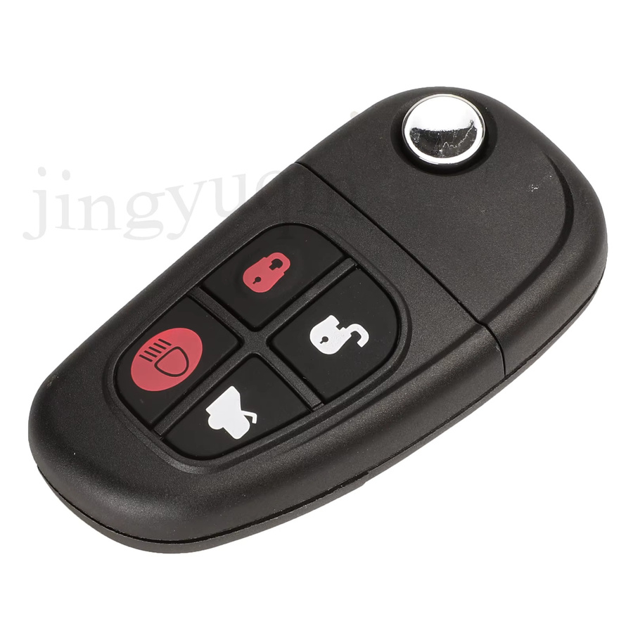 Jingyuqin Smart Auto Schlüssel Klapp Fernbedienung mit 4D60 Chip 315/433 MHz für Jaguar X-Type S-Type 1999-2009 XJ XJR 2002-2008 in Schwarz - Bild 2