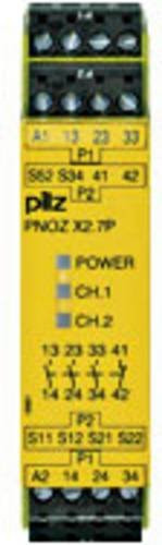 PILZ Sicherheitsschaltgerät PNOZ X2.7P 24-240VAC/DC Gelb B/H/T: 22,5 x 94 x 121 mm - Bild 1