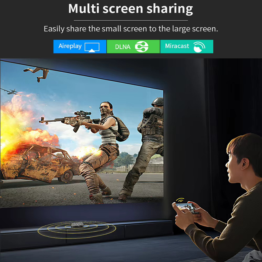 UOSU T95Max Smart TV Box mit Android 16, Allwinner H618 Prozessor, 8GB RAM, 256GB ROM, Dual WLAN, Bluetooth 5.4, Netflix und Google, 4K 8K HD Unterstützung, Schwarz - Bild 4