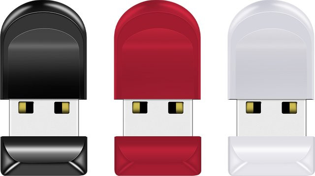JASTER Super Mini USB-Stick 64GB in Rot mit USB-A Anschluss - Bild 1