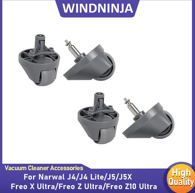 Ninja Vorderradteile für Narwal J4, J4 Lite, J5, J5X, Freo X Ultra, Freo Z Ultra, Freo Z10 Ultra Roboterstaubsauger Zubehör in Grau - Bild 1