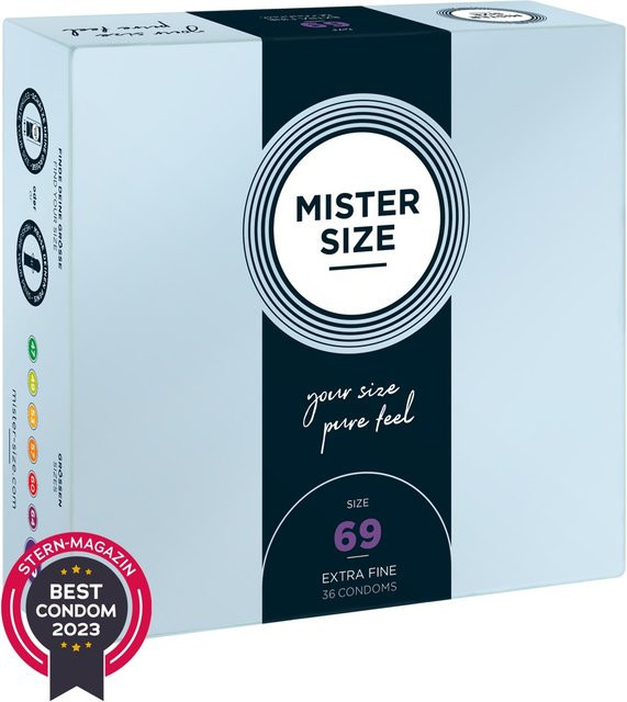 Mister Size Kondome, transparent, hauchdünn, feucht, 69 mm, Unisex - Bild 1
