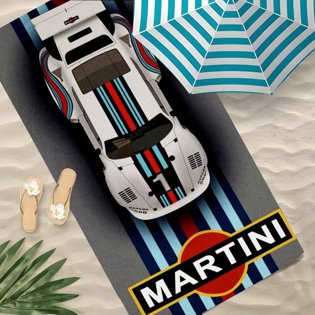 M-Martini Racing Strandhandtuch aus Polyester, schnelltrocknend und sandfrei, B/H: 100 x 50 cm, Multicolour - Bild 1