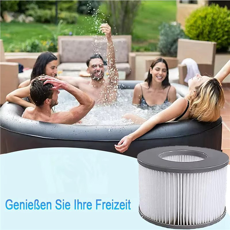 12 Ersatzfilterkartuschen für Mspa Whirlpools und aufblasbare Pools ab Modelljahr 2020 in Weiß und Grau - Bild 2