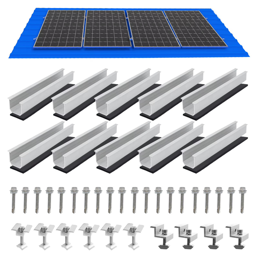 CP-SETUNO Solarpanel-Montagesatz verstellbarer Photovoltaikrahmen für 4 bis 6 Panels mit Muttern und Schrauben für dein Balkon-PV-System - Bild 5