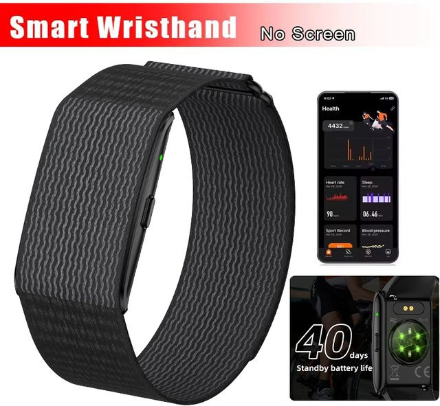 LIGE AI Gesundheits-Blutdruckmessgerät Smart-Armband mit Anruf-Erinnerung, GPS-Tracking und Sport-Funktionen für Männer und Frauen in Schwarz und Pink - Bild 1