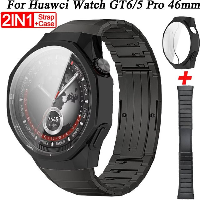 Huawei Uhrenarmband Titan, Schwarz, für Huawei Watch GT6/GT5 Pro 46mm - Bild 1