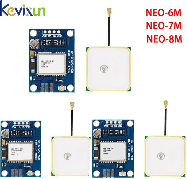 Kevixun GPS-Modul GY-NEO6MV2 mit großer Antenne und EEPROM für Arduino, MWC und APM2.5, Blau - Bild 1