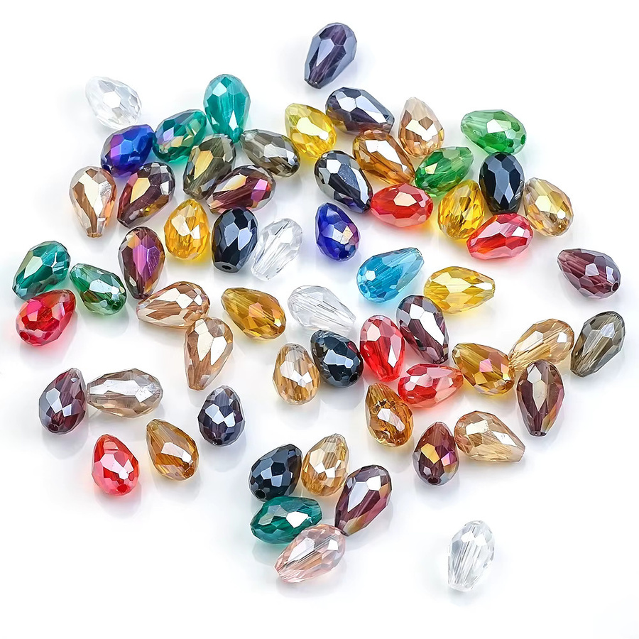 ZHUBI Kristall AB Perlen, Tropfen Briolette, Glas, Gemischt - Bild 2
