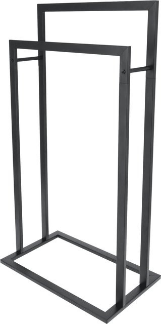 LIVARNO Handtuchhalter aus Metall für die Wandmontage, Schwarz, Breite: 45,0 cm, Höhe: 28,0 cm, Tiefe: 4,5 cm - Bild 1