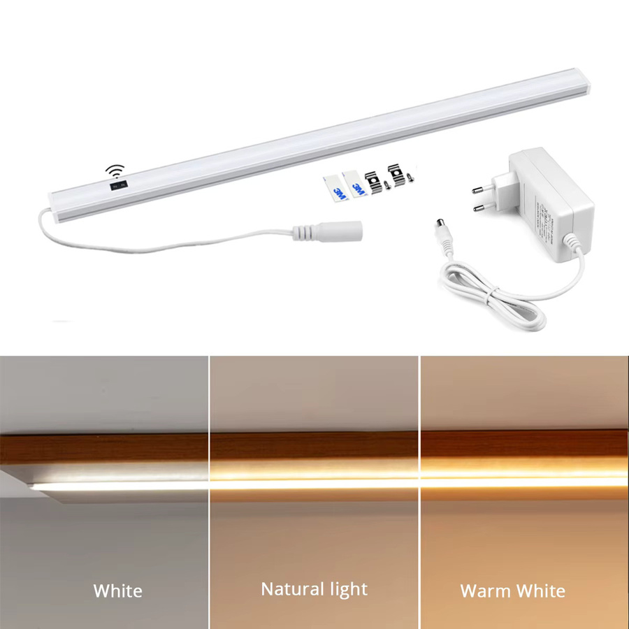 CHNAITEKE LED Bar Licht mit Handscan Sensor aus Aluminium in Weiß für Küchenschrankbeleuchtung, DC12V mit 3 Farbtemperaturen - Bild 2
