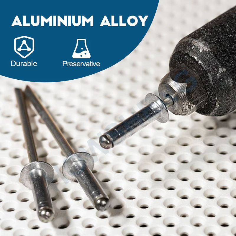 HOWSHENG Kuppelkopf-Blindnieten aus Aluminium in Silber für Auto-Auspuff, verschiedene Größen M2,4 bis M6 - Bild 2