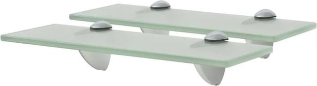 vidaXL Schweberegale aus gehärtetem Sicherheitsglas, 2er Set, transparent, B: 30 cm, T: 10 cm, Höhe: 0,8 cm - Bild 1