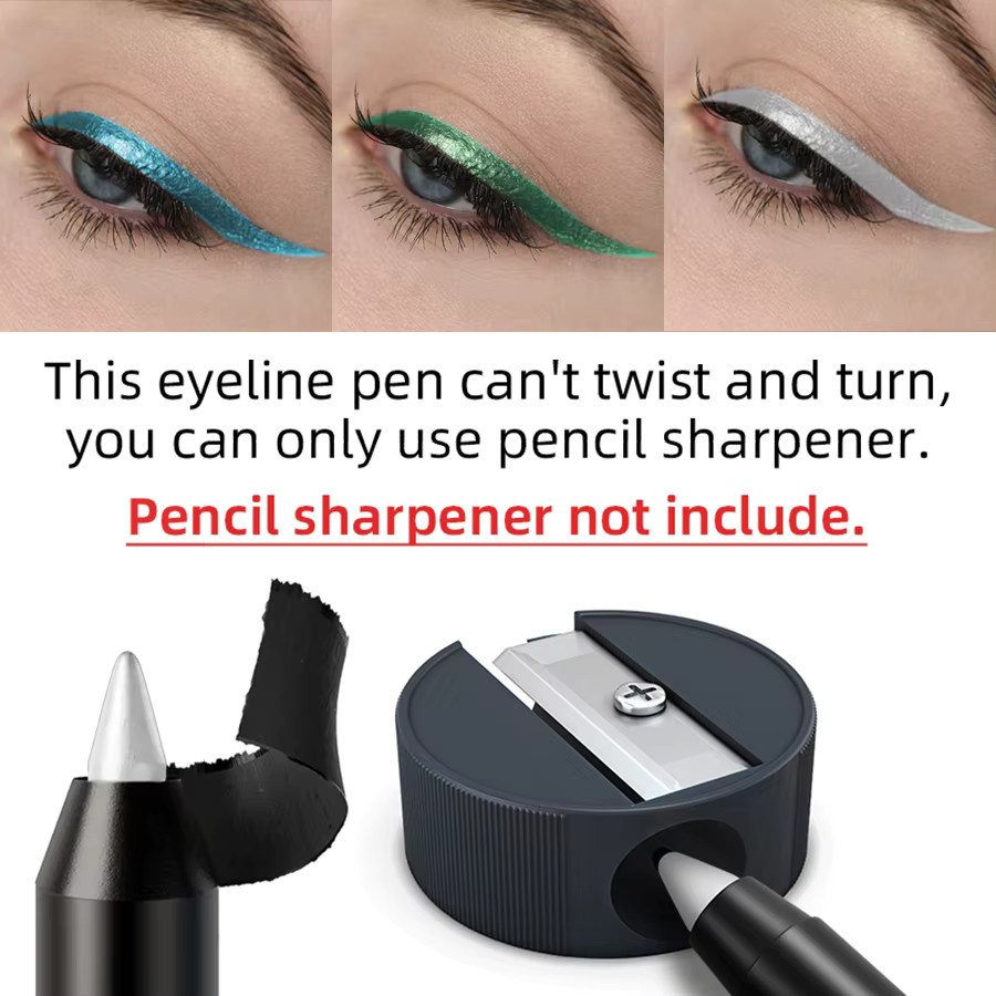 KAFURUX Eyeliner-Stift, 10-farbig, metallic, wasserfest - Bild 2