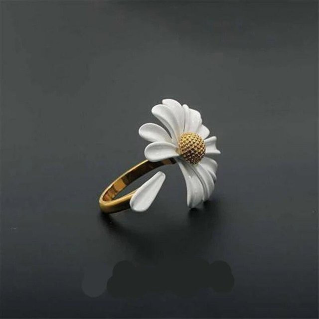 Ring Daisy Blume, Zinklegierung, gray, Damen - Bild 1