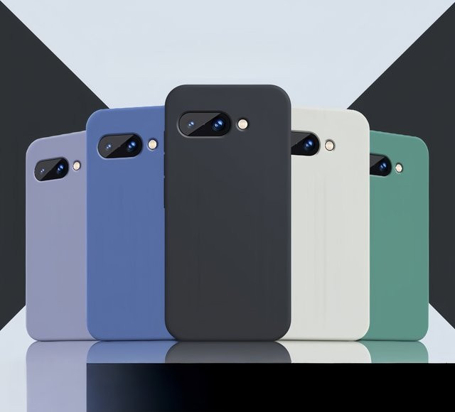 Stoßfeste Schutzhülle aus Flüssigsilikon für Google Pixel 10A, 9A und 8A in Blau oder Schwarz - Bild 1