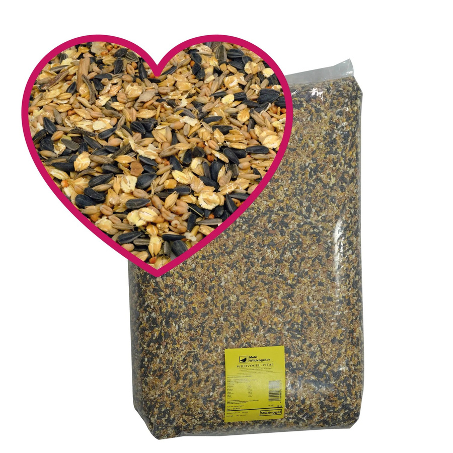 MeinWildvogel Vital Basic Vogelfutter Streufutter für kleine und große Gartenvögel, 15 kg - Bild 2