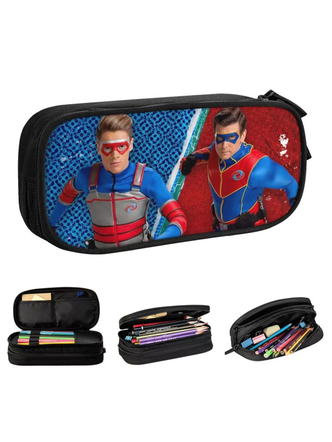 Henry Danger Captain Man und Kid Danger Federmäppchen in Multicolour mit Reißverschluss - Bild 5
