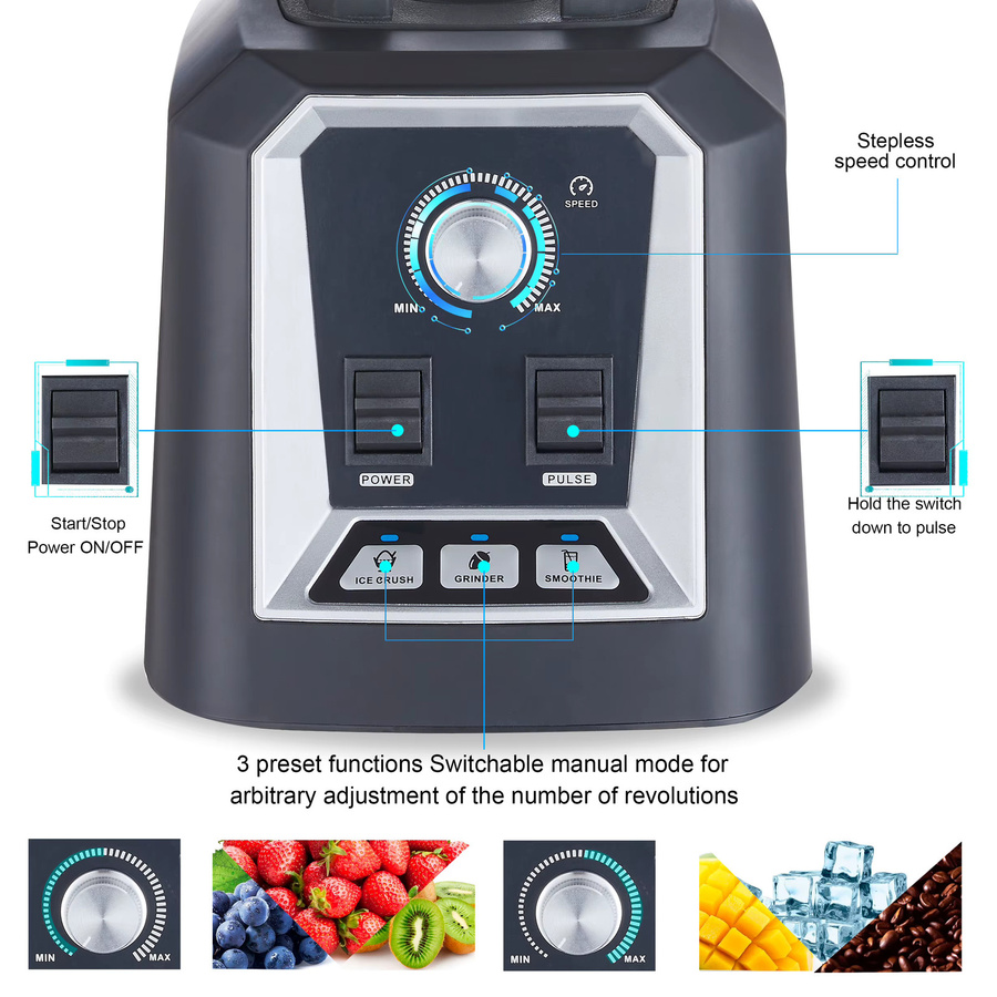 BioloMix Low-Profile Küchenmixer mit 2 l Behälter und automatischen Programmen aus BPA-freiem Kunststoff - Bild 5