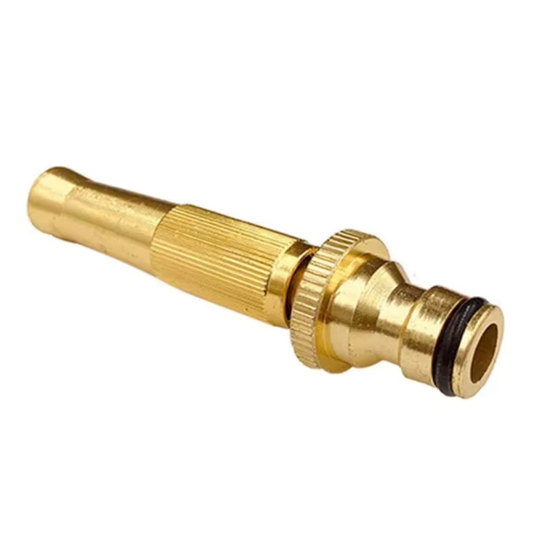 Einstellbare Hochdruck Wasserpistole aus Messing in Gold für den Gartenschlauch - Bild 2