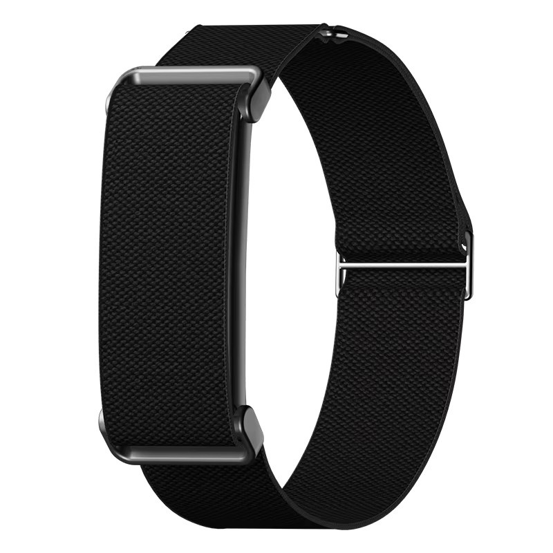 JIYUE Elastisches Nylon-Armband für Google Fitbit Air, verstellbares und atmungsaktives Sport-Armband, 18mm, Unisex, Schwarz/Weiß - Bild 4