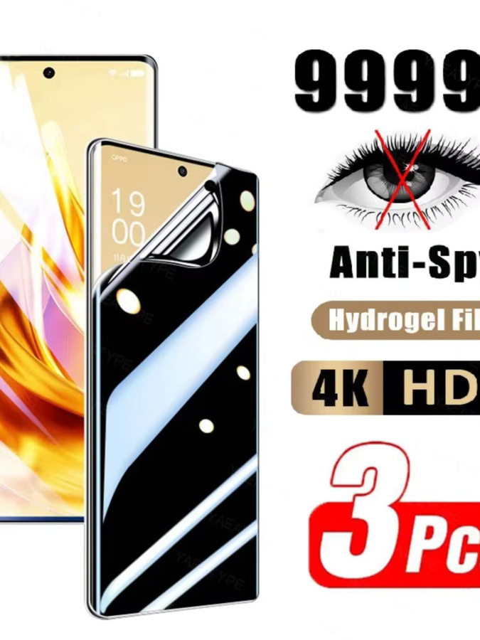 3er Pack Privatsphäre Hydrogel Displayschutzfolie für Samsung Galaxy Note 10 Lite, Note 20 Ultra und Note 8 Plus, transparent, kompatibel mit Fingerabdrucksensor - Bild 5
