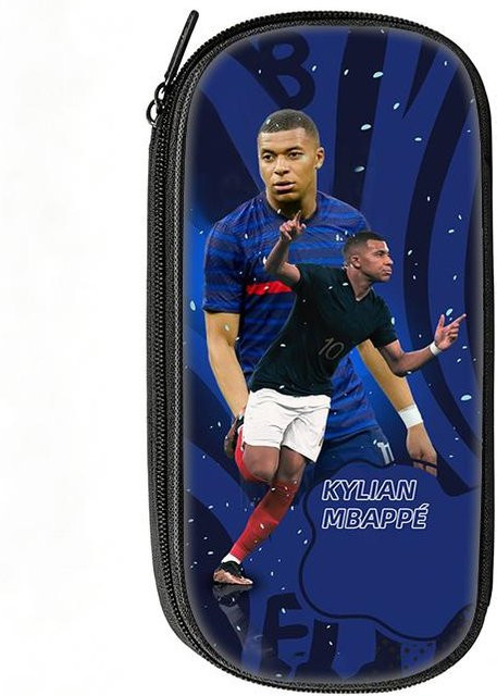 Fancy Style Studio Federmäppchen Fußballstar M-Mbappe Muster in Blau aus Nylon - Bild 1