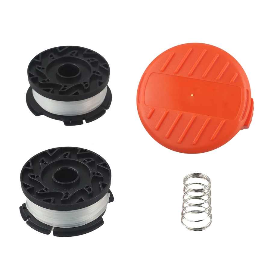 3-teiliges Set Spulenabdeckung für Black+Decker Gartentrimmer STC1820PC und ST5530 inklusive Ersatz-Fadenspule und Feder - Bild 2
