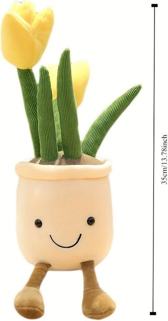Yiran Health & Beauty Blumen-Stofftier, Plüschtier, Mehrfarbig, 3er-Set, ab 3 Jahren - Bild 1