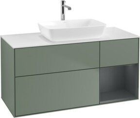 V&B Waschtischunterschrank Finion in Oliven mit Lackierung, Breite: 120 cm, Tiefe: 50,1 cm, Höhe: 50,1 cm - Bild 1