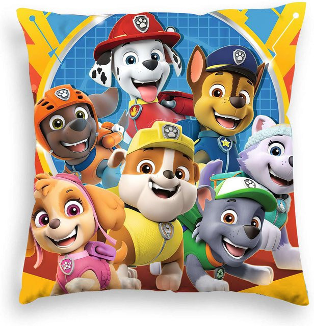 Paw Patrol Kissenbezug mit Cartoon Animation Design, Mehrfarbig, B/H: 45 x 45 cm - Bild 1