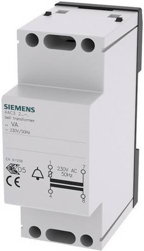 Siemens Klingel-Transformator 4AC32081 in Weiß, 8 V/AC und 12 V/AC, 1A - Bild 1