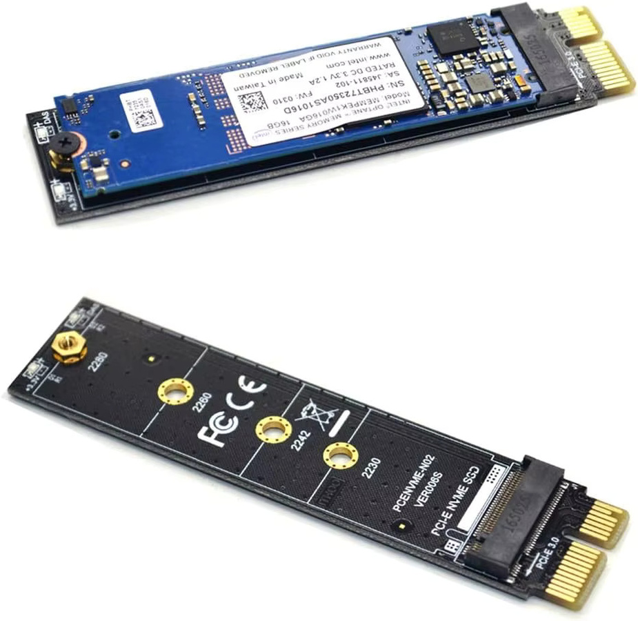 T.F.SKYWINDINTL NVME M.2 auf PCI E3.0 1X Festplatten-Adapterkarte, M Key NGFF Modul Konverter Erweiterungskarte, Schwarz - Bild 3