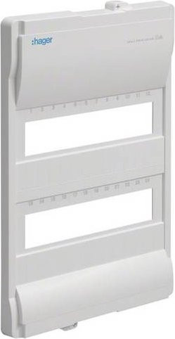 Hager Geräteabdeckung Volta VZ222N aus Kunststoff in Weiß, 2reihig - Bild 1