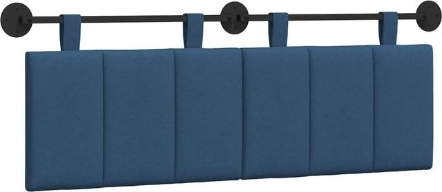 vidaXL Hängendes Kopfteil aus Stoff in Blau gestreift, B/H: 130 x 55 cm - Bild 1
