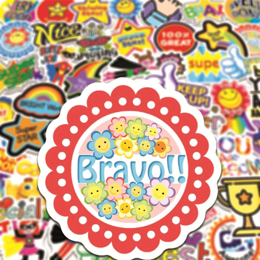 50-teiliges Set wasserfeste Cartoon-Graffiti-Aufkleber für Kinder zur DIY-Dekoration von Notizbüchern und Laptops von Anime Worlds Store in Multicolour - Bild 3