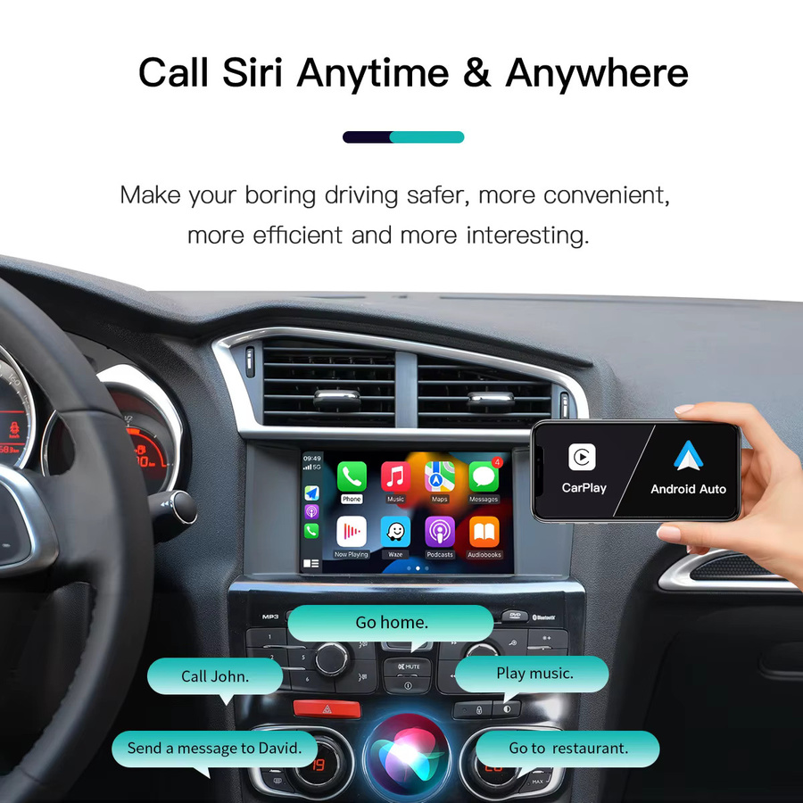 AUTOABC Drahtloses CarPlay und Android Auto Decoder-Modul mit Mirror Link für Peugeot Citroen SMEG MRN Modelle wie Picasso C4 C5 DS4 DS3 308 508 208 3008 - Bild 2