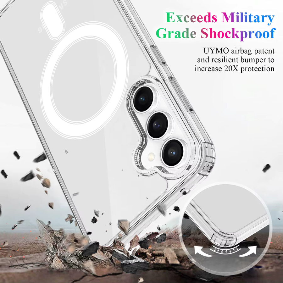 Transparente magnetische Schutzhülle für Samsung Galaxy S26 FE, S26 Ultra, S25 Edge, S24 FE und S23 mit MagSafe-Kompatibilität und Airbag-Schutz - Bild 2